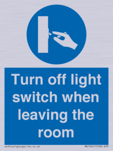 Turn off light switch when leaving the room